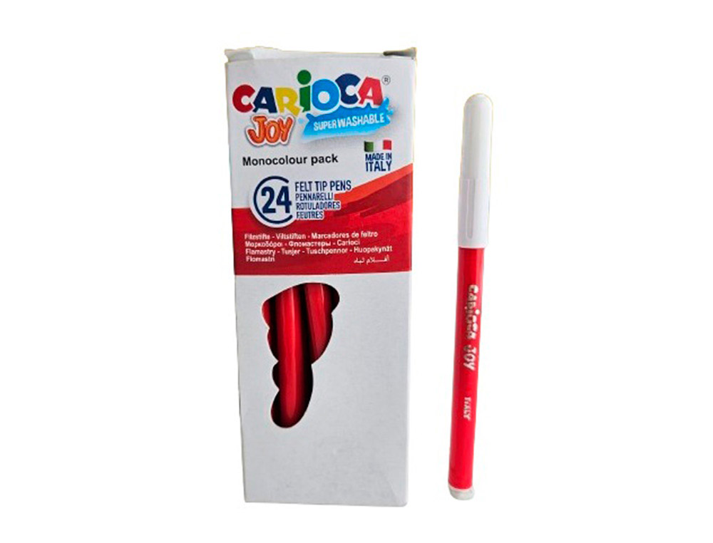 ROTULADOR CARIOCA JOY PUNTA FINA 2,8 MM LAVABLE COLOR ROJO
