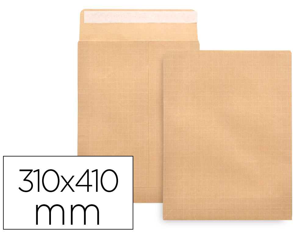 SOBRE LIDERPAPEL BOLSA N.13 KRAFT 310X410 MM TIRA DE SILICONA CAJA DE 250 UNIDADES