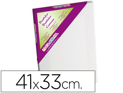 BASTIDOR LIDERPAPEL6F LIENZO GRAPADO TRASERO ALGODON 100% MARCO PAWLONIA 1,8X3,8 CM BORDES MADERA 41X33 CM