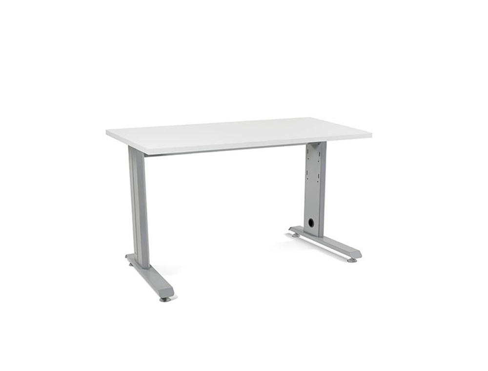 MESA DE OFICINA ROCADA METAL 2000AC04 ALUMINIO /BLANCO 120X60 CM
