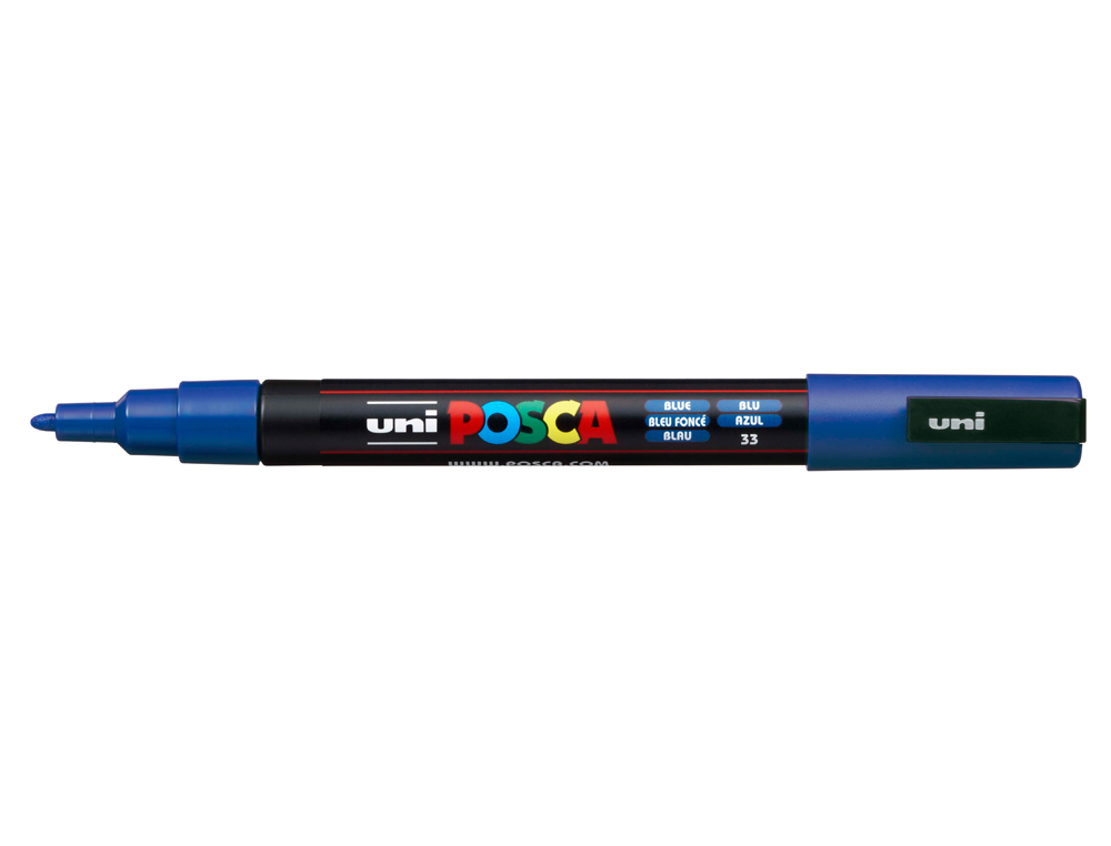 ROTULADOR UNI POSCA PC-3M MARCADOR DE PINTURA PUNTA CONICA 0,9-1,3 MM AZUL