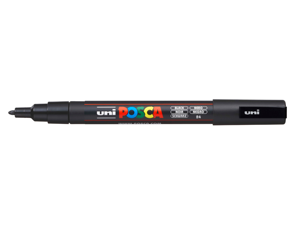 ROTULADOR UNI POSCA PC-3M MARCADOR DE PINTURA PUNTA CONICA 0,9-1,3 MM NEGRO