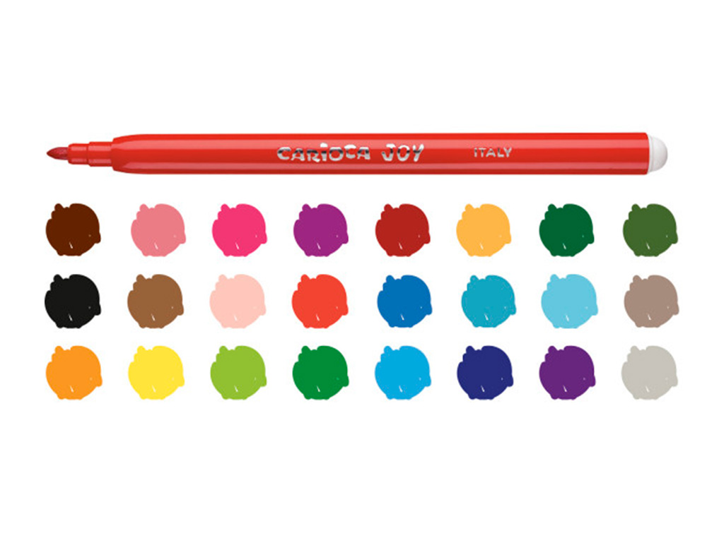ROTULADOR CARIOCA JOY CAJA DE 24 UNIDADES COLORES SURTIDOS