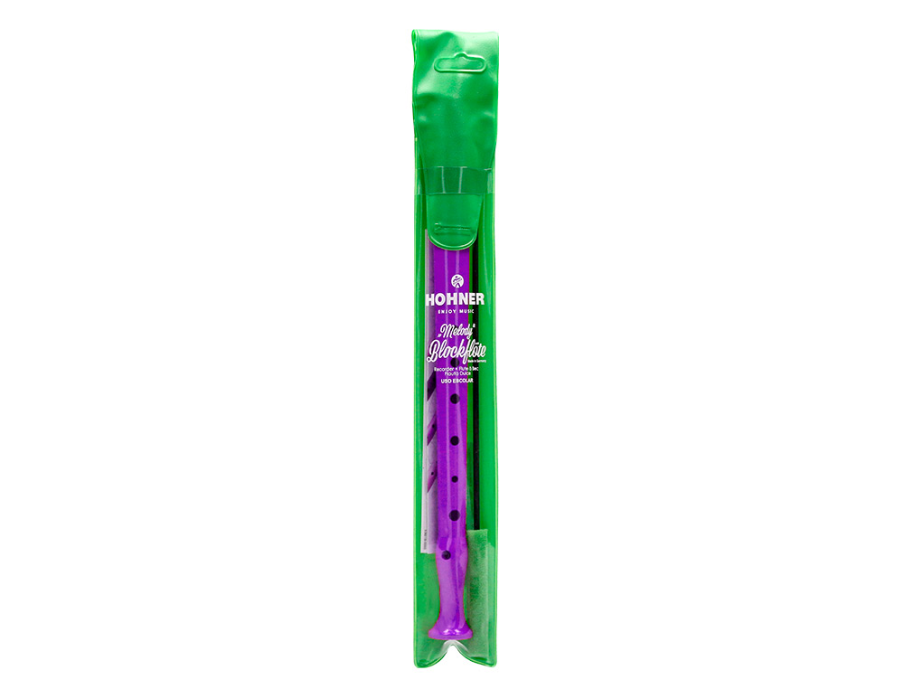 FLAUTA HOHNER 9508 COLOR VIOLETA FUNDA VERDE Y TRANSPARENTE
