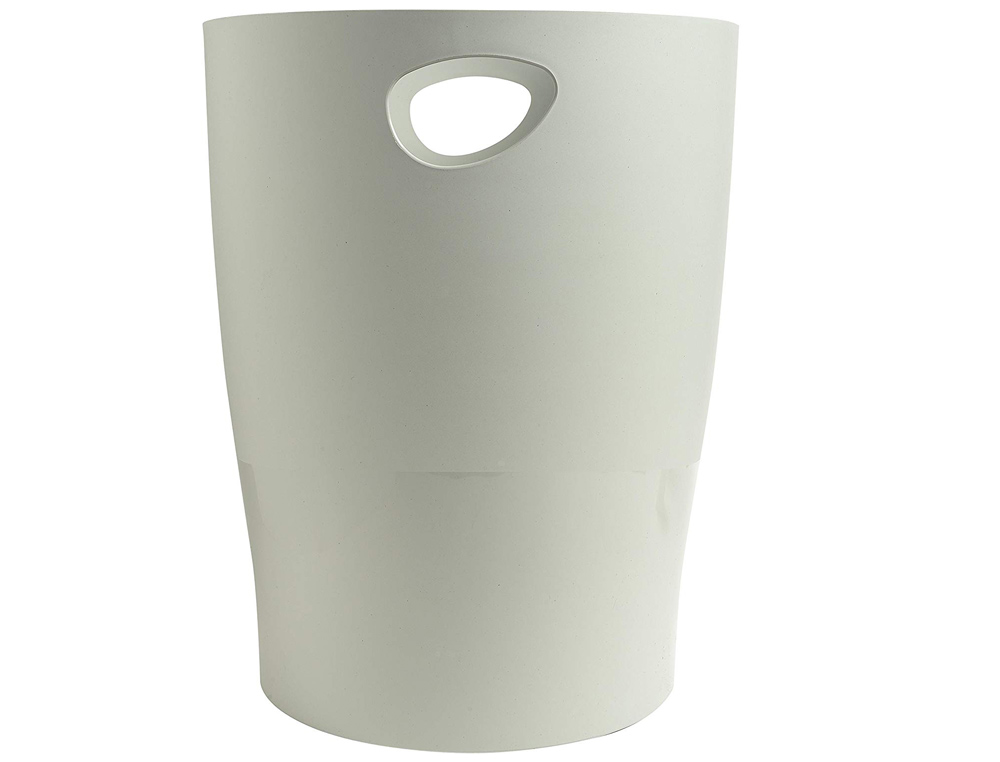 PAPELERA PLASTICO EXACOMPTA ECOBLACK GRIS 15 LITROS
