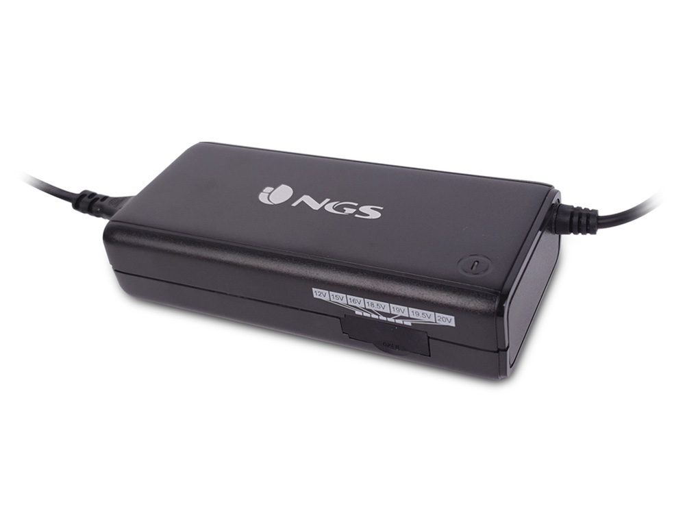 ADAPTADOR DE CORRIENTE NGS MANUAL LAPTOP 90W CON 11 ADAPTADORES