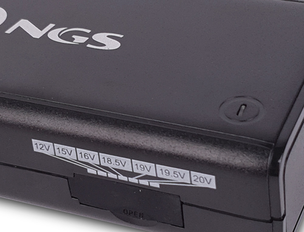 ADAPTADOR DE CORRIENTE NGS MANUAL LAPTOP 90W CON 11 ADAPTADORES
