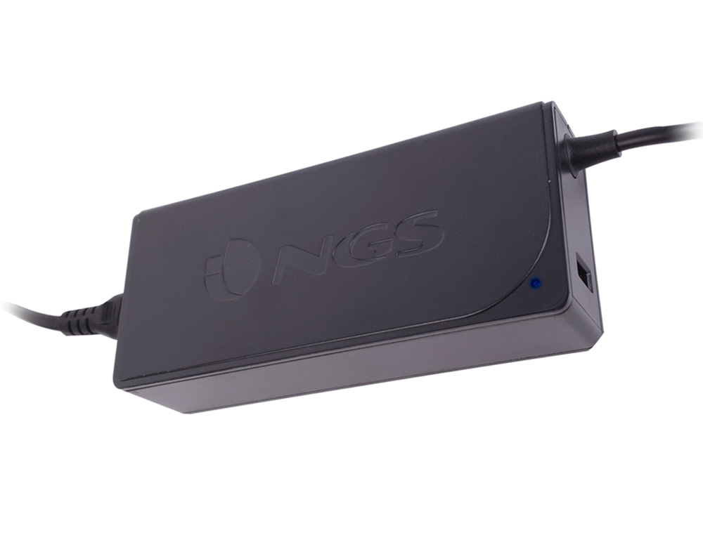 ADAPTADOR DE CORRIENTE NGS AUTOMATIC 90W CON 9 ADAPTADORES Y SALIDA USB 2A