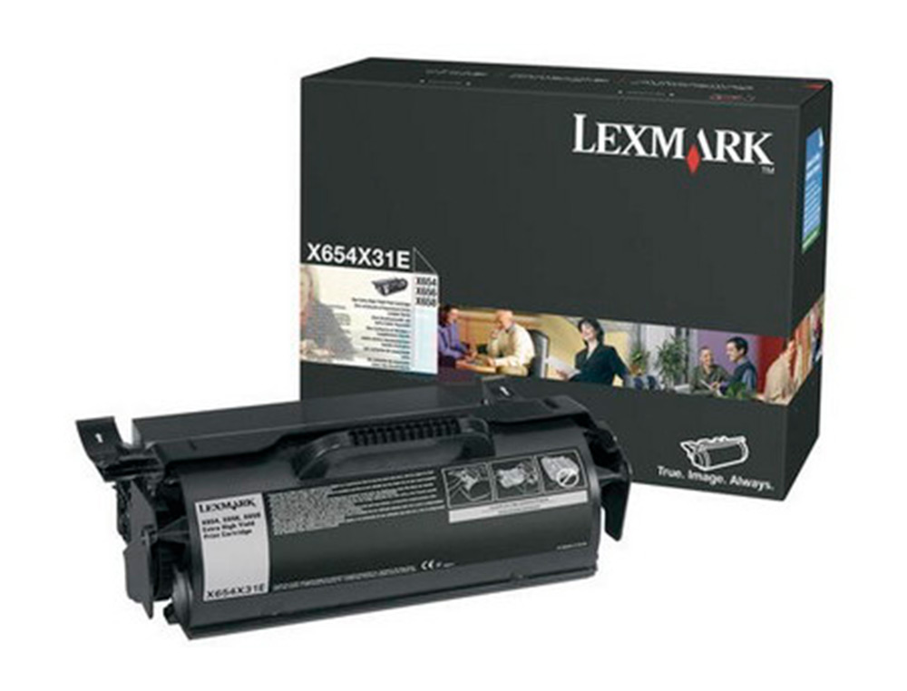 TONER LEXMARK LASER X654X31E / X654DE/ 654 / 656DE / 658DE NEGRO 36000 PAGINAS