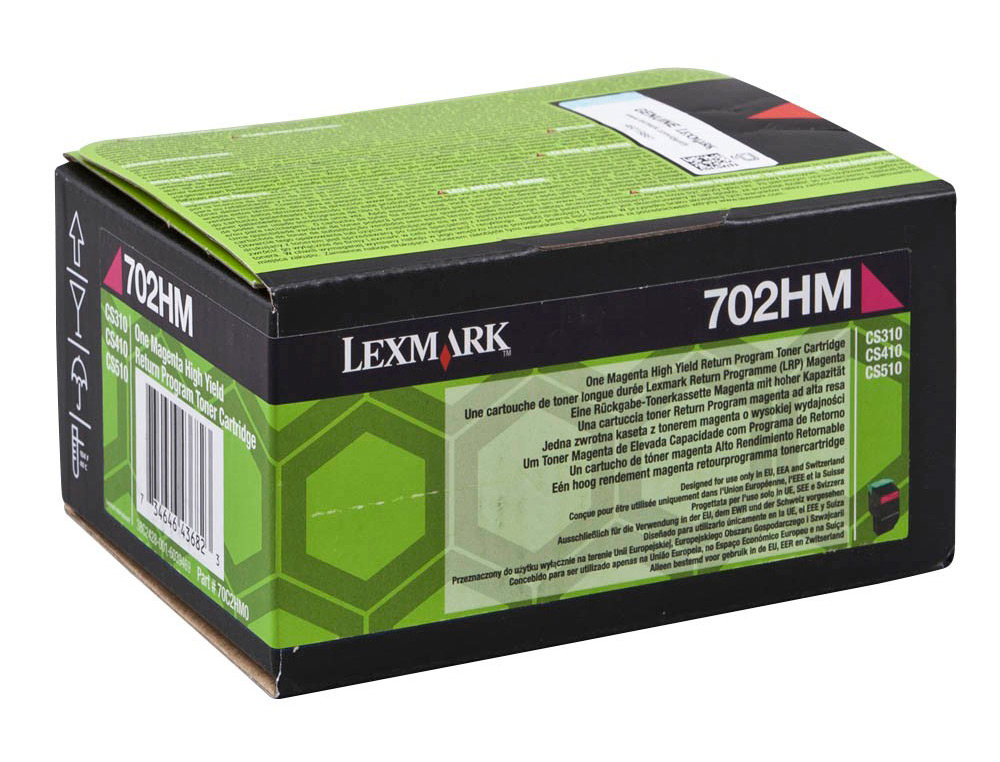 TONER LEXMARK LASER 702HME CS310DN / CS410 DN MAGENTA 3000 PAGINAS