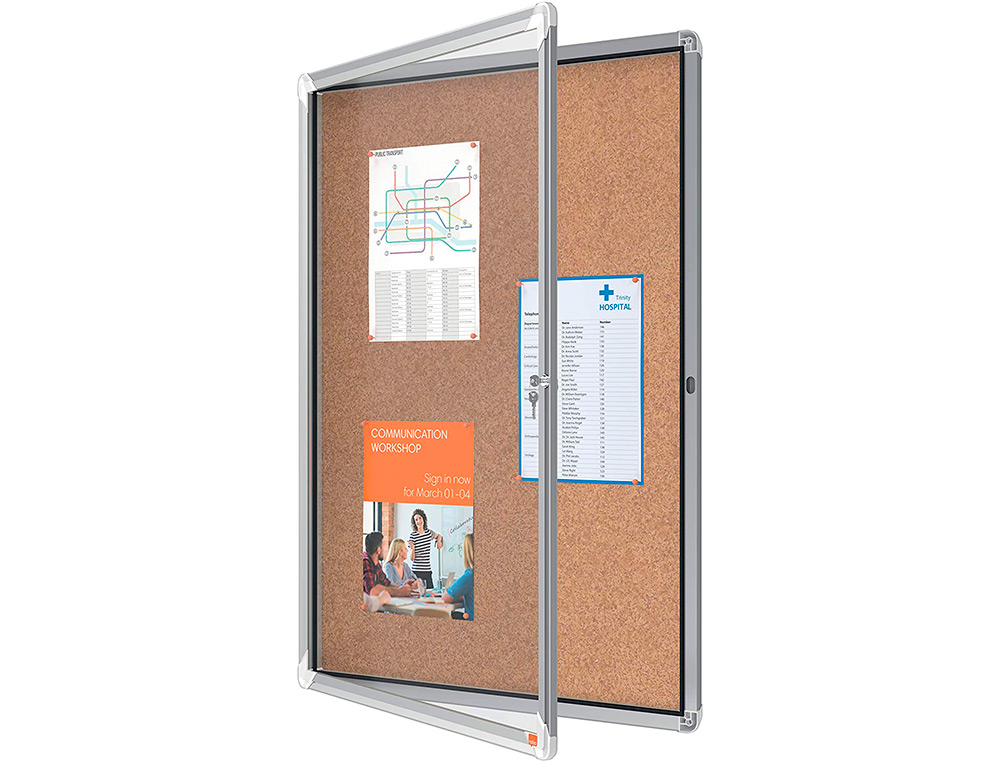 VITRINA DE ANUNCIOS NOBO PREMIUM PLUS CORCHO 9 X DIN A4 1000X752X37 MM