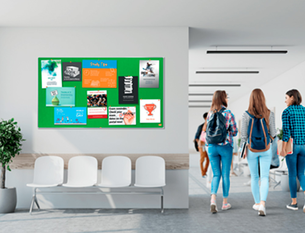 TABLERO DE ANUNCIOS NOBO IMPRESSION PRO FIELTRO VERDE FORMATO PANORAMICO 40