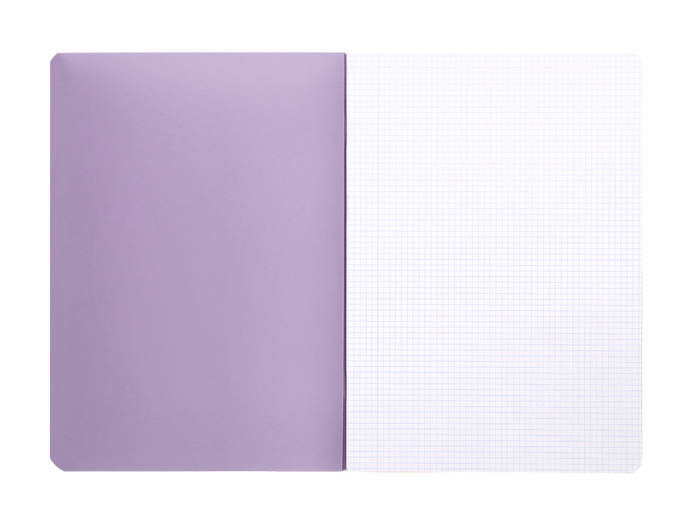 LIBRETA LIDERPAPEL 360 TAPA DE PLASTICO A4 48 HOJAS 90G/M2 CUADRO 4MM CON MARGEN COLORES PASTEL SURTIDOS
