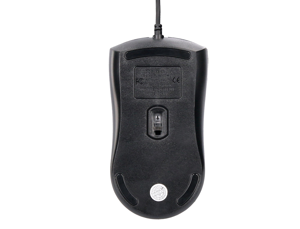 RATON Q-CONNECT OPTICO CON CABLE 800/1200/1600 DPI 4 BOTONES ILUMINACION LED NEGRO