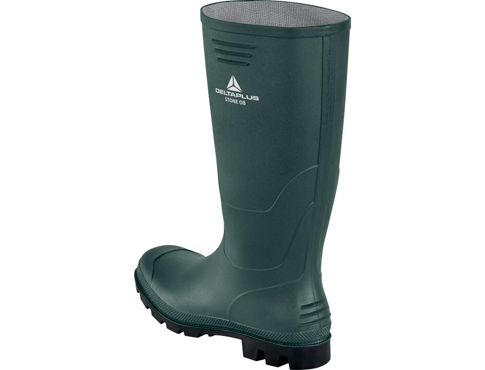BOTAS DELTAPLUS DE SEGURIDAD STONE PVC VERDE SUELA DE TACOS TALLA 39