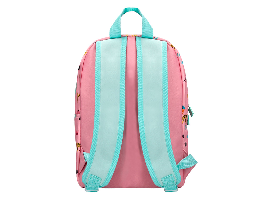 MOCHILA ESCOLAR LIDERPAPEL SAFARI INFANTIL ROSA CEBRA 330X110X250