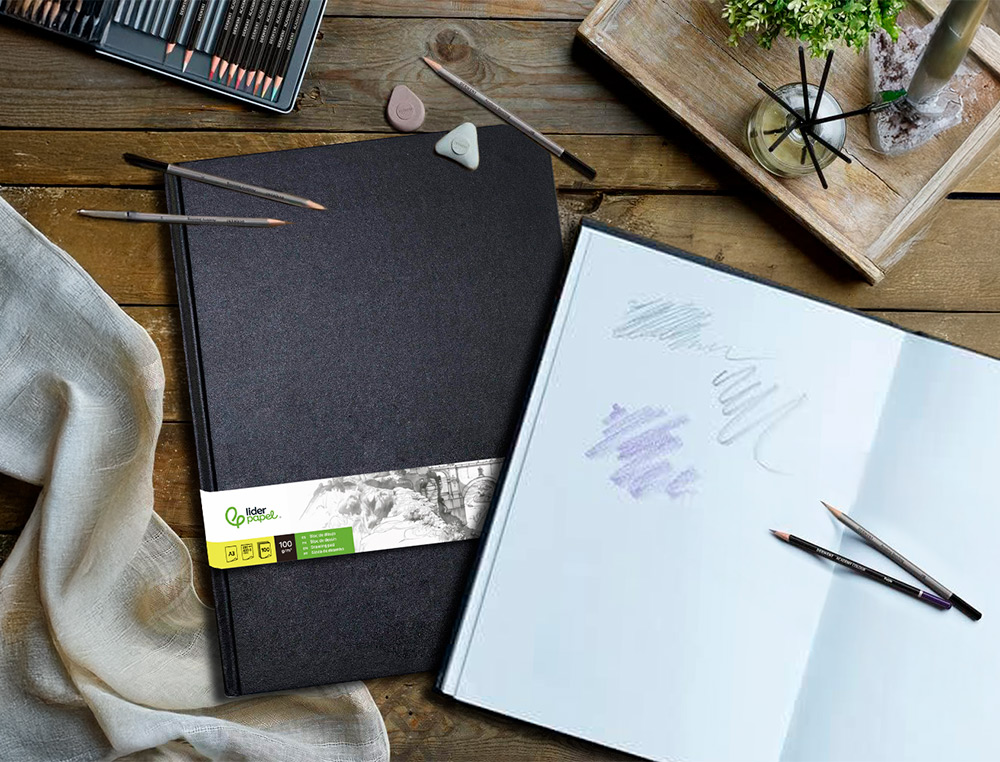 BLOC DIBUJO LIDERPAPEL ESBOZOS ENCUADERNADO DIN A3 420X297 MM 100 HOJAS 100 GR/M2
