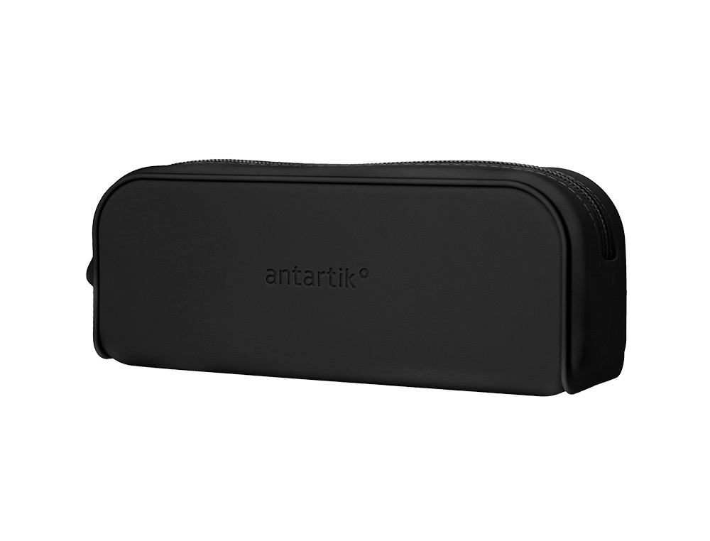 ESTUCHE PORTATODO ANTARTIK PRISMA SILICONA SOFT RECTANGULAR 185X50X75 MM COLOR NEGRO