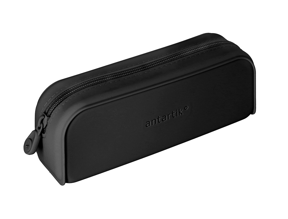 ESTUCHE PORTATODO ANTARTIK PRISMA SILICONA SOFT RECTANGULAR 185X50X75 MM COLOR NEGRO