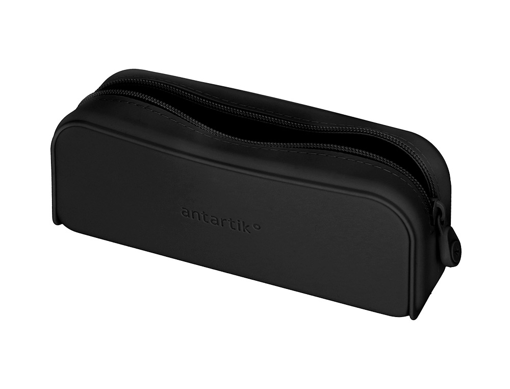 ESTUCHE PORTATODO ANTARTIK PRISMA SILICONA SOFT RECTANGULAR 185X50X75 MM COLOR NEGRO
