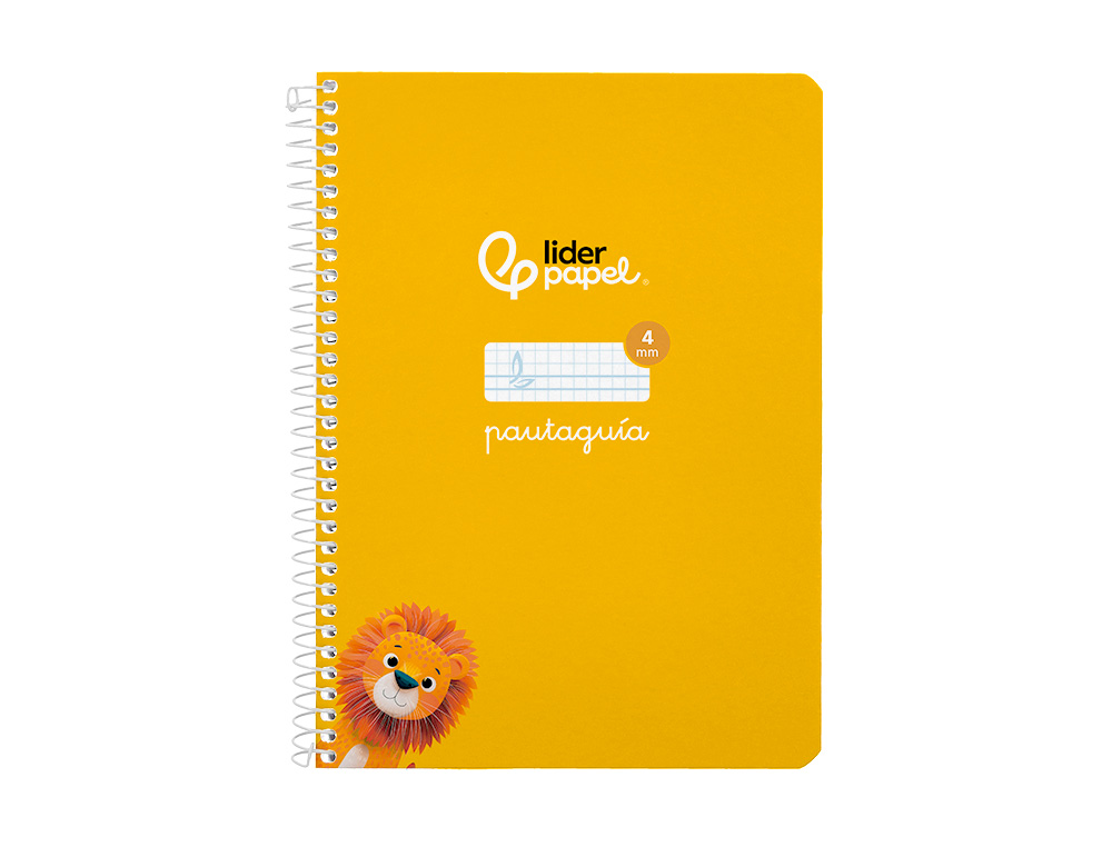 CUADERNO ESPIRAL LIDERPAPEL A5 PAUTAGUIA TAPA BLANDA 40H 75 GR CUADRO PAUTADO 4MM COLOR AMARILLO