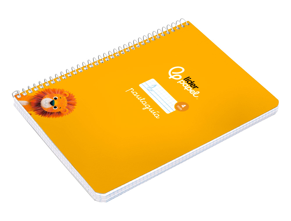 CUADERNO ESPIRAL LIDERPAPEL A5 PAUTAGUIA TAPA BLANDA 40H 75 GR CUADRO PAUTADO 4MM COLOR AMARILLO