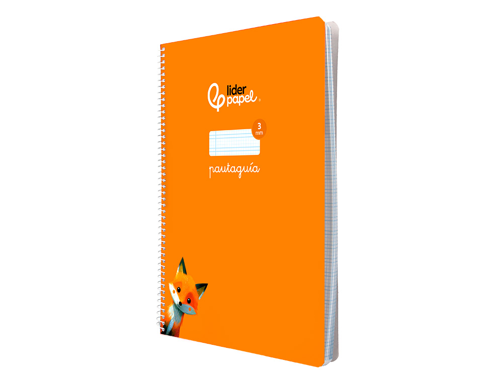 CUADERNO ESPIRAL LIDERPAPEL A4 PAUTAGUIA TAPA BLANDA 80H 75 GR CUADRO PAUTADO 3MM COLOR NARANJA
