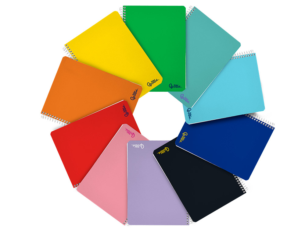 CUADERNO ESPIRAL LIDERPAPEL A4 SMART TAPA BLANDA 80H 75GR MILIMETRADO 2MM COLORES SURTIDOS