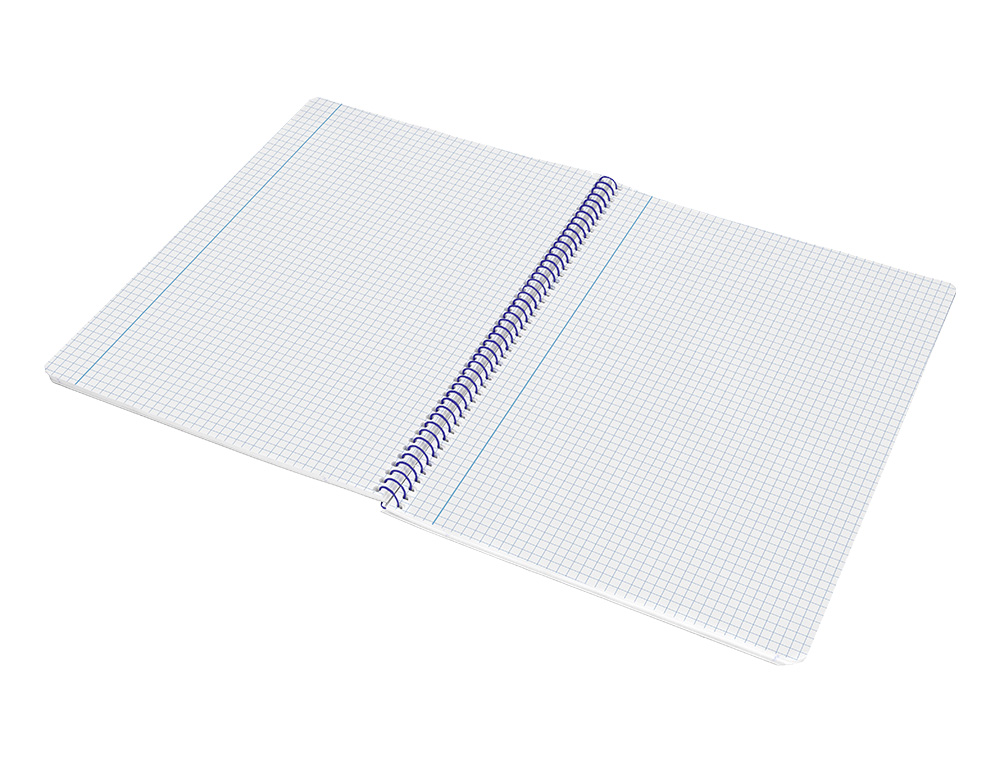 CUADERNO ESPIRAL LIDERPAPEL A4 SMART TAPA BLANDA 80H 75GR CUADRO 4MM CON MARGEN COLOR ROSA