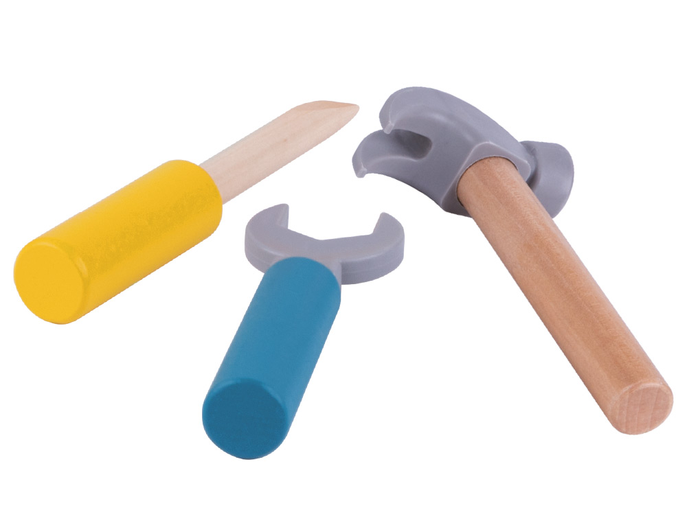 JUEGO INFANTIL IMAGINOVO MADERA MALETIN DE HERRAMIENTAS +3 AÑOS 18 PIEZAS 21,4X13,2X11CM