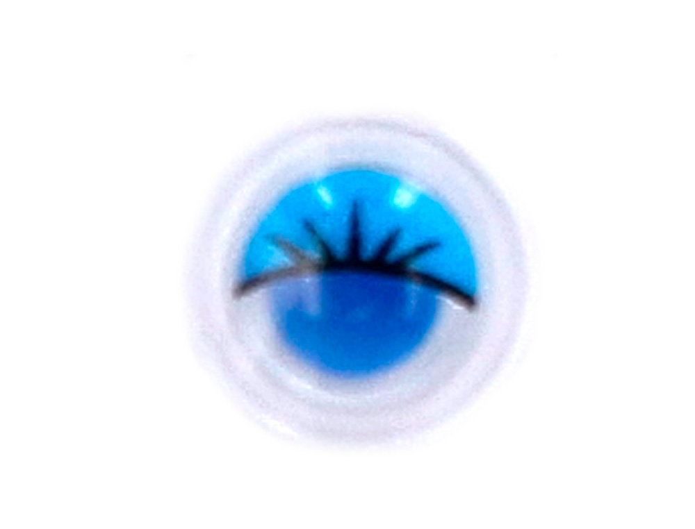 OJO ADHESIVO LIDERPAPEL 10 MM CON PUPILA DE COLOR Y PESTAÑA DE COLOR PACK DE 33 UNIDADES