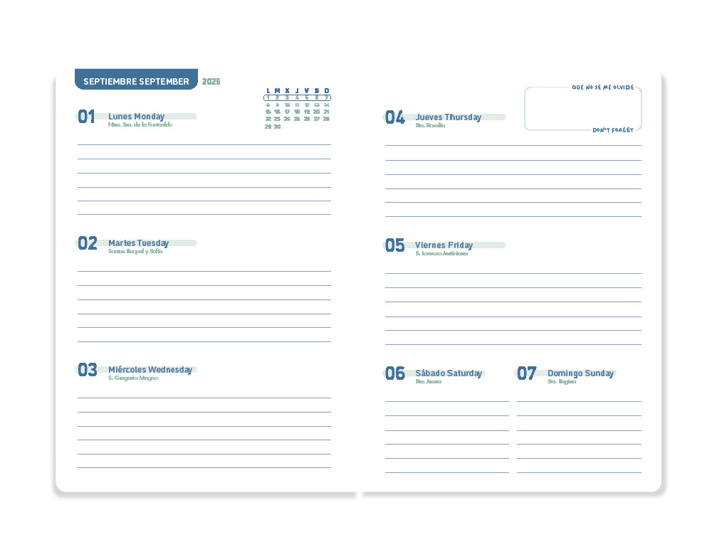 AGENDA ESCOLAR LIDERPAPEL 25-26 ESPIRAL CLASSIC MORADO SEMANA VISTA A5 BILINGÜE PAPEL FSC 70 GR