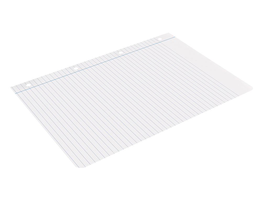 RECAMBIO LIDERPAPEL A4 100 HOJAS 75GR HORIZONTAL CON MARGEN 4 TALADROS