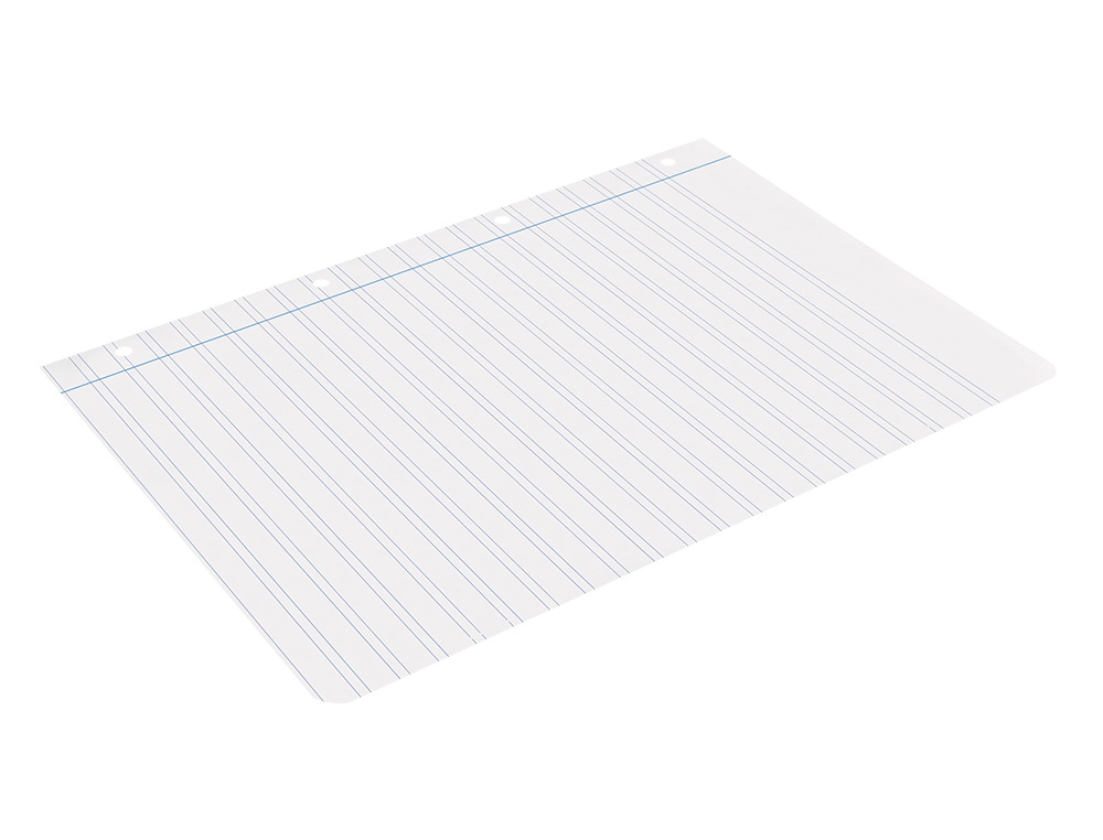 RECAMBIO LIDERPAPEL DIN A4 100 HOJAS 75 GR PAUTA 4 3.5MM CON MARGEN 4 TALADROS