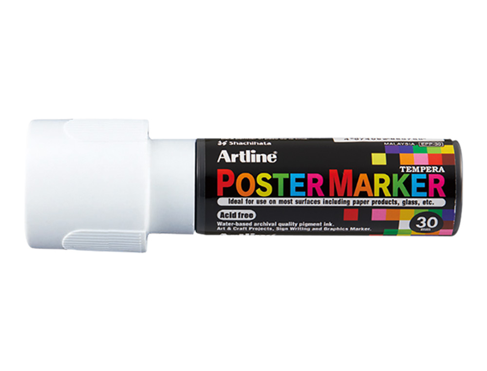 ROTULADOR ARTLINE POSTER MARKER EPP-30 PUNTA RECTANGULAR 30 MM COLOR BLANCO