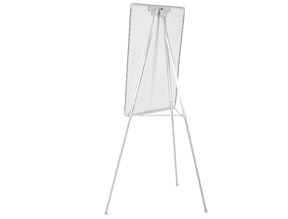 PIZARRA BLANCA Q-CONNECT CON TRIPODE REGULABLE 90X70X195CM Y BRAZOS EXTENSIBLES PARA CONFERENCIAS SUPERFICIE LACADA