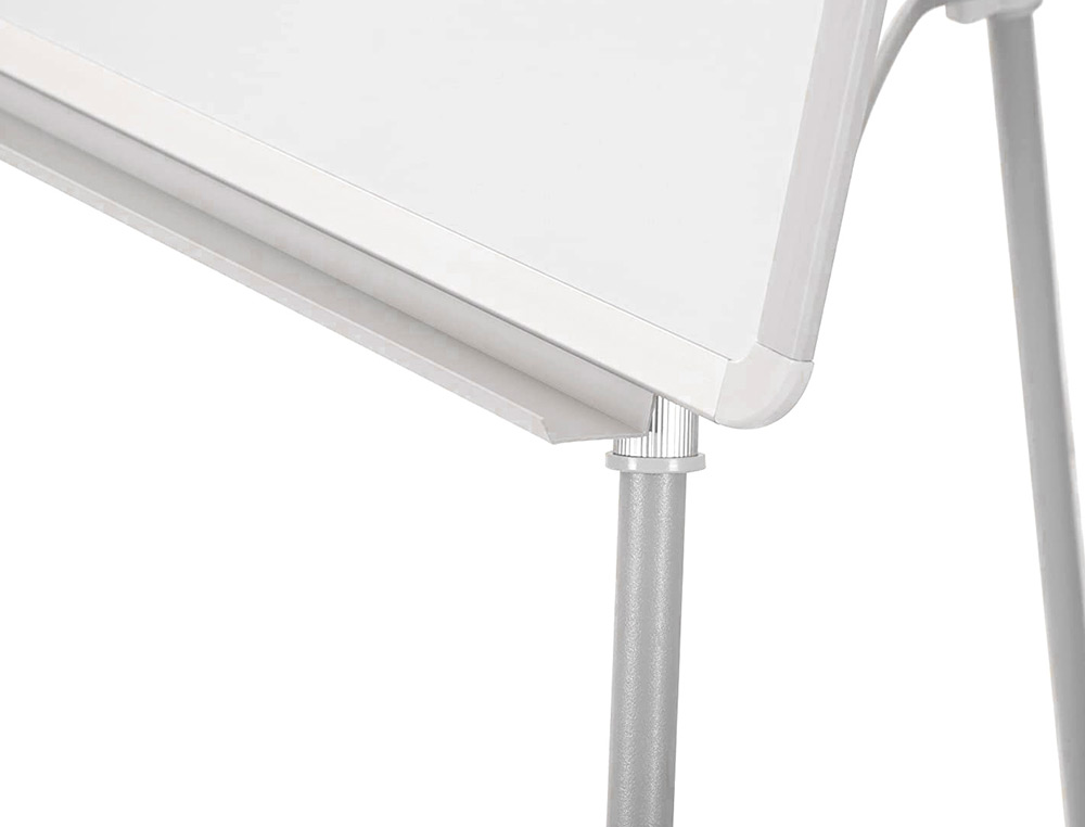 PIZARRA BLANCA Q-CONNECT CON TRIPODE REGULABLE 90X70X195CM Y BRAZOS EXTENSIBLES PARA CONFERENCIAS SUPERFICIE LACADA