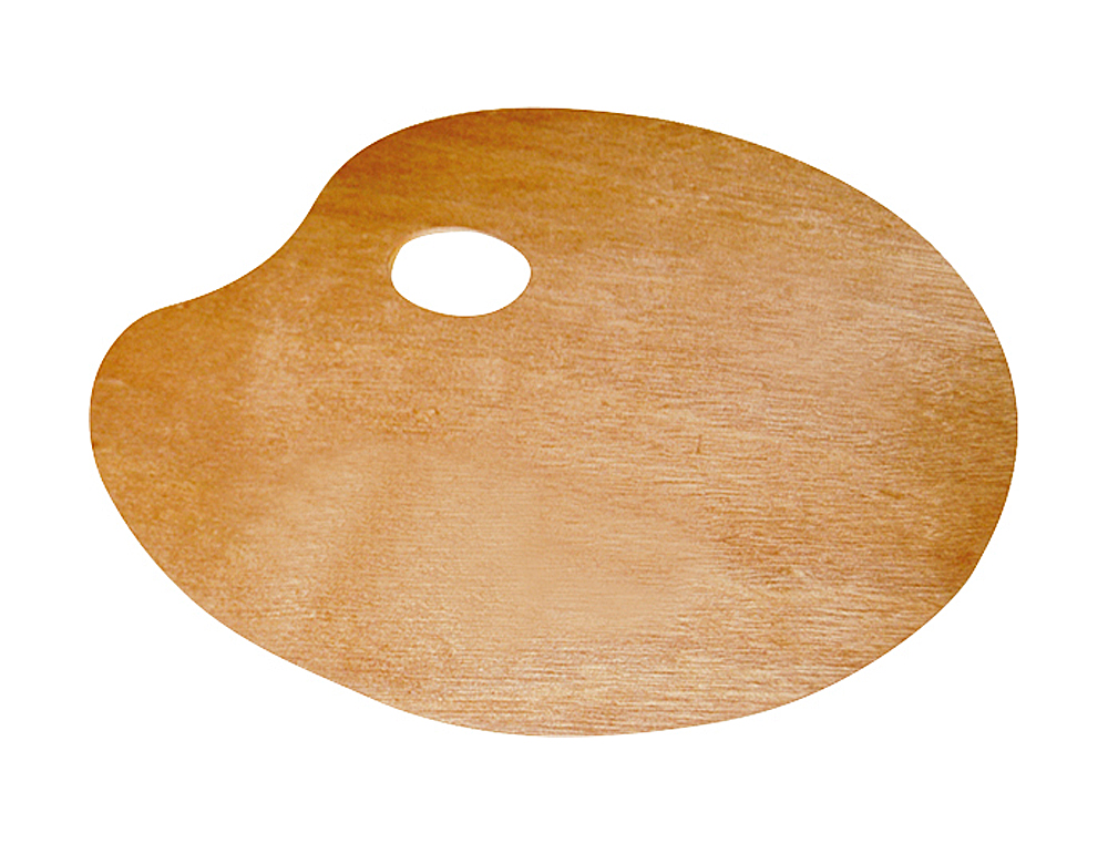 PALETA MADERA LIDERCOLOR OVALADA TAMAO 20X30 CM GROSOR 0,3 CM