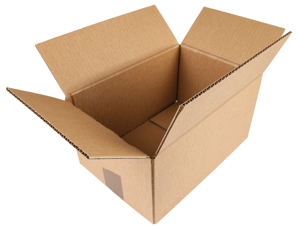 CAJA PARA EMBALAR Q-CONNECT AMERICANA CARTON RECICLADO CANAL SIMPLE 5 MM COLOR KRAFT 300X200X150 MM