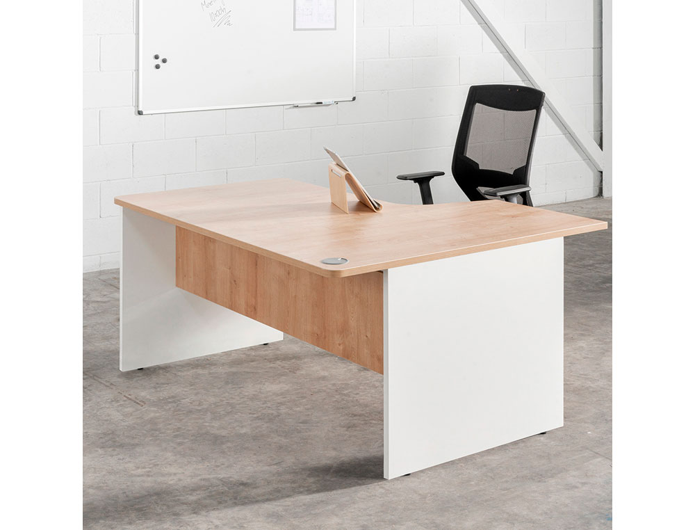 MESA OFICINA ROCADA SERIE WORK 120X60 CM ACABADO AN04 GRIS/BLANCO