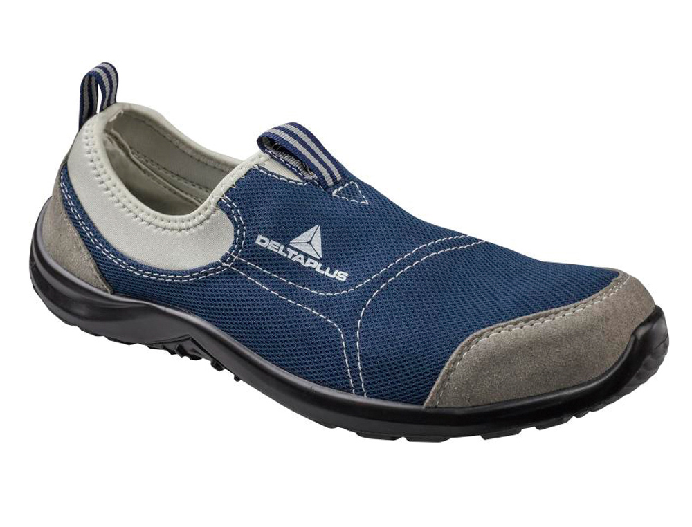 ZAPATOS DE SEGURIDAD DELTAPLUS DE POLIESTER Y ALGODON CON PLANTILLA Y PUNTERA - COLOR AZUL MARINO TALLA 41
